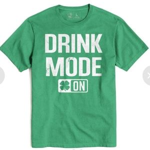 Lucky Shamrock Drink Mode On T-Shirt Tee